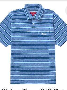 Supreme striped terry short sleeve polo